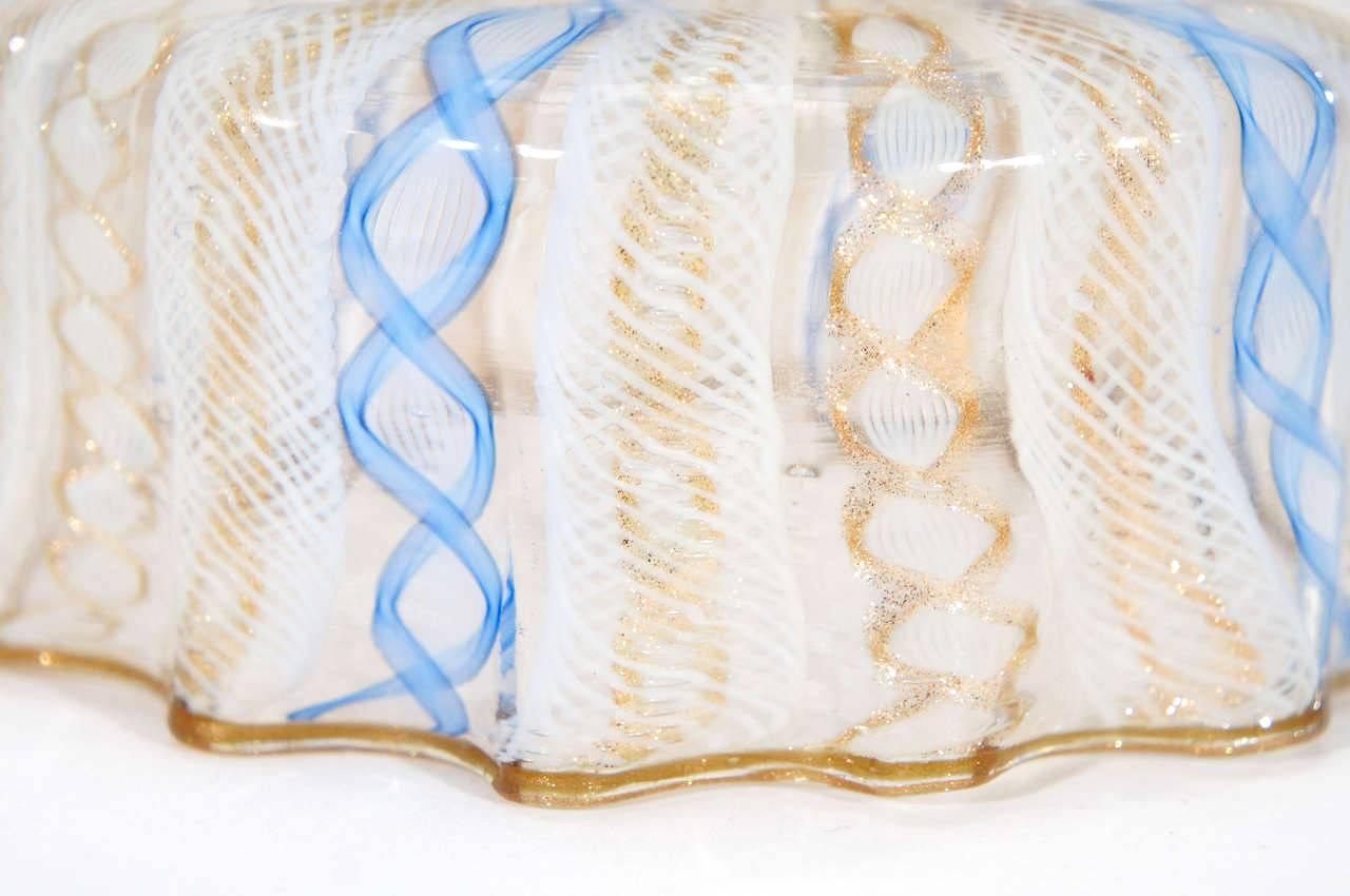 Set of 10 Salviati Venetian/Murano  Hand Blown Latticino Bowls & Plates 3