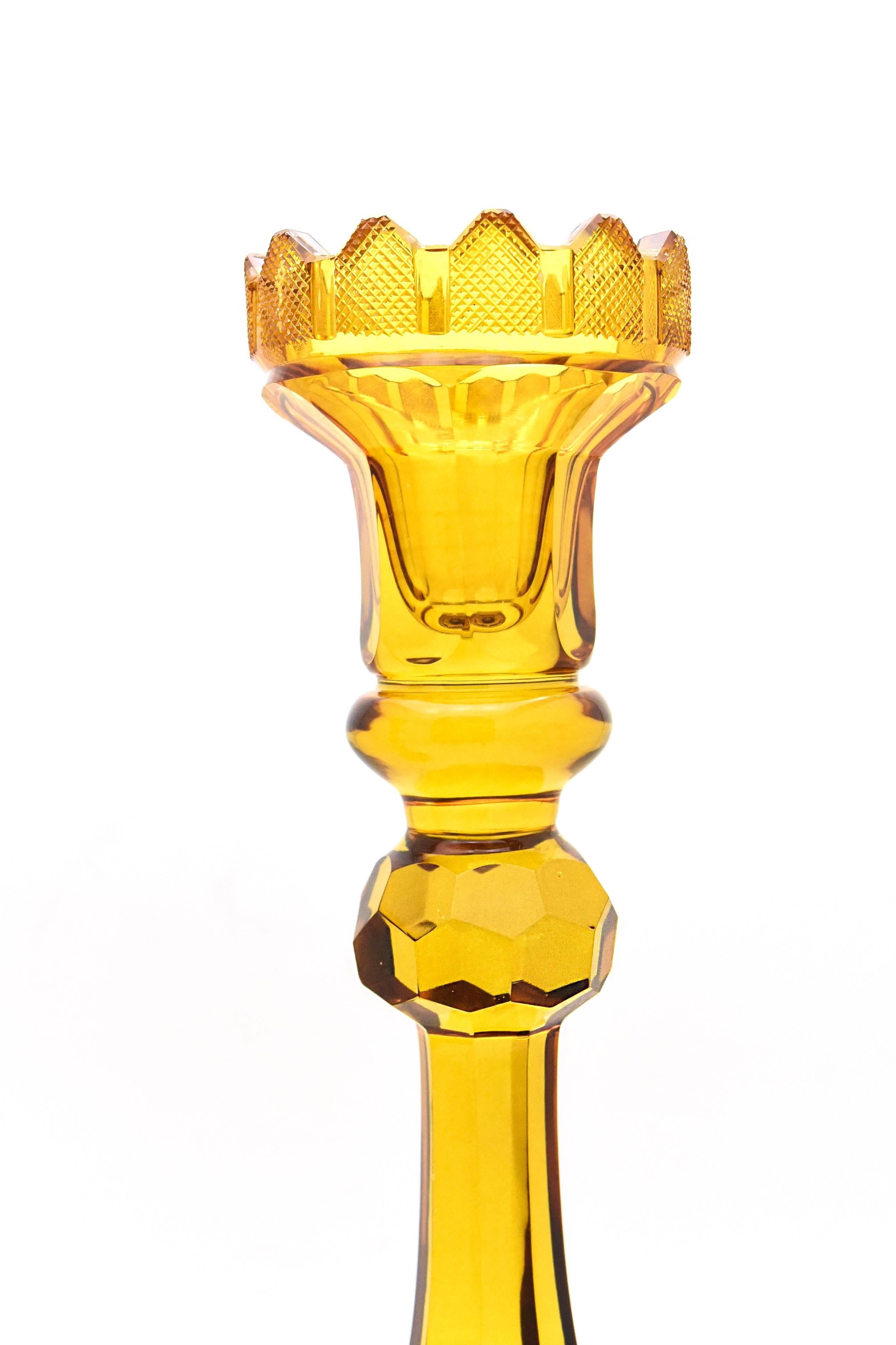 amber candlesticks