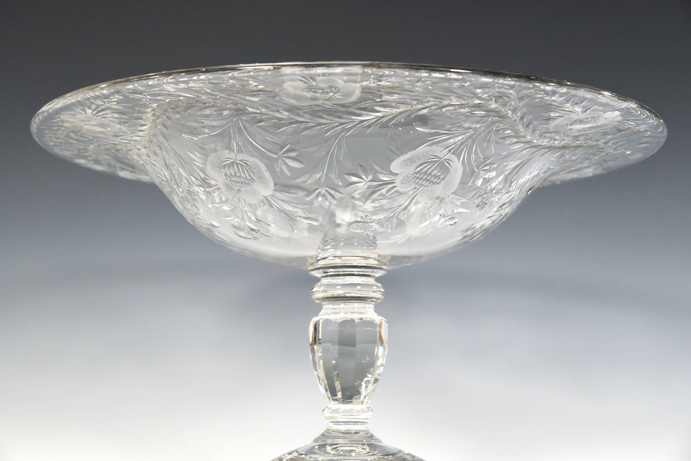 This is an outstanding example of Webb crystal in the form of a monumental centerpiece, perhaps one of a kind. Sure to be the centre of attention on any table, this stands 9