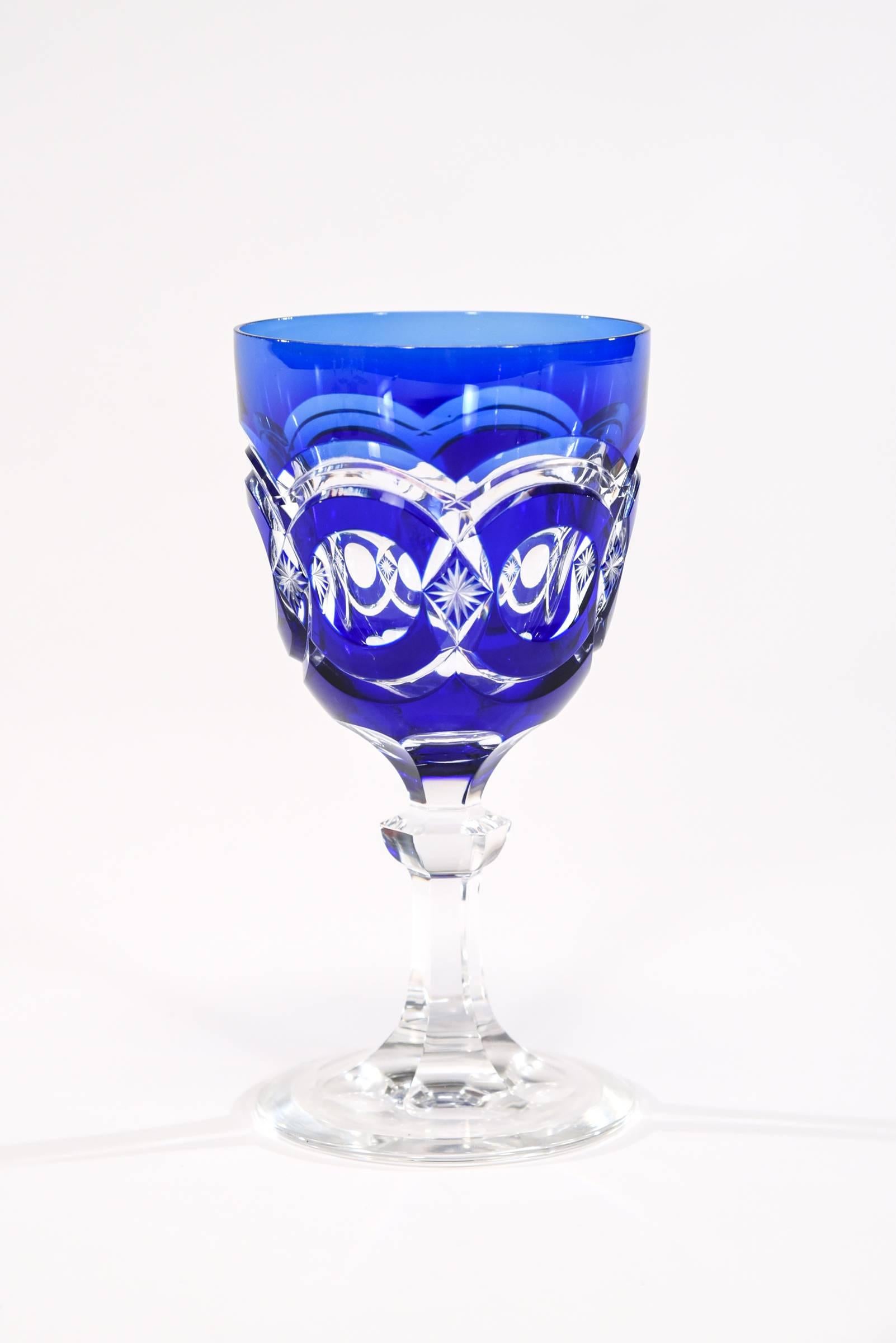 blue cut glass