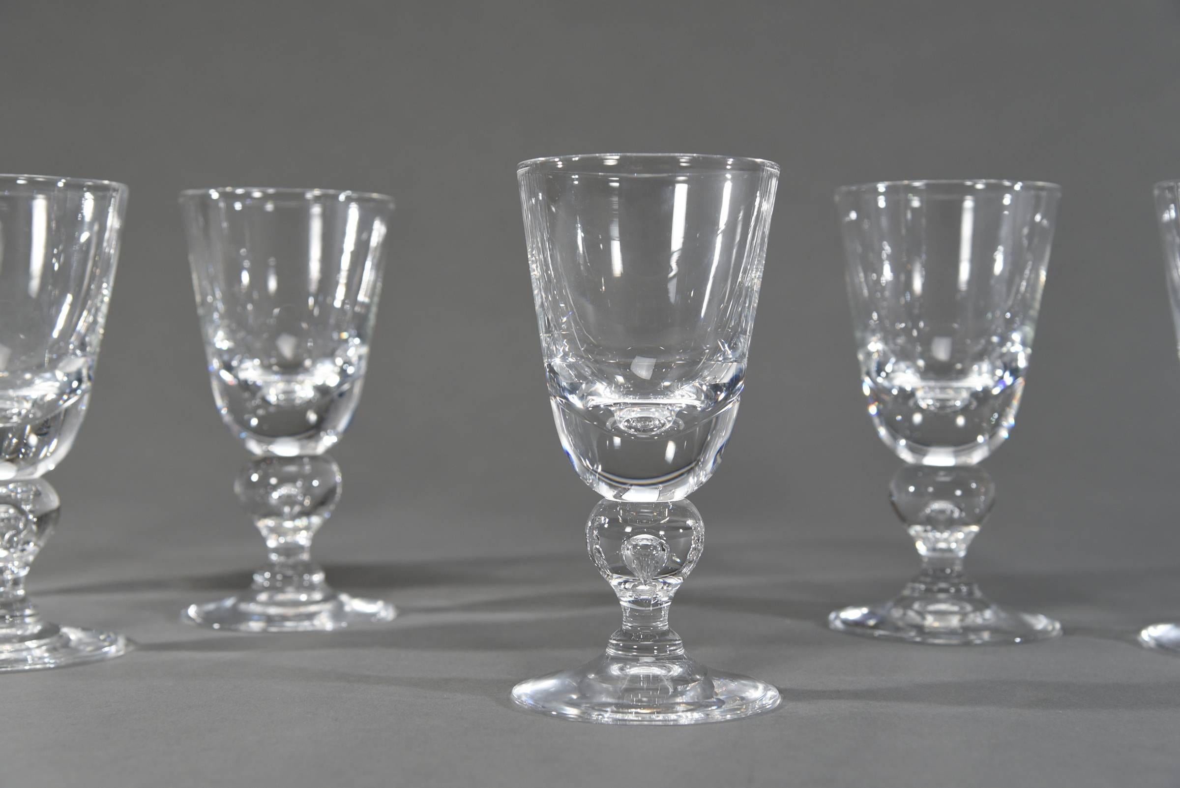 Set of 14 Steuben Baluster Crystal Water Goblets #7877 1