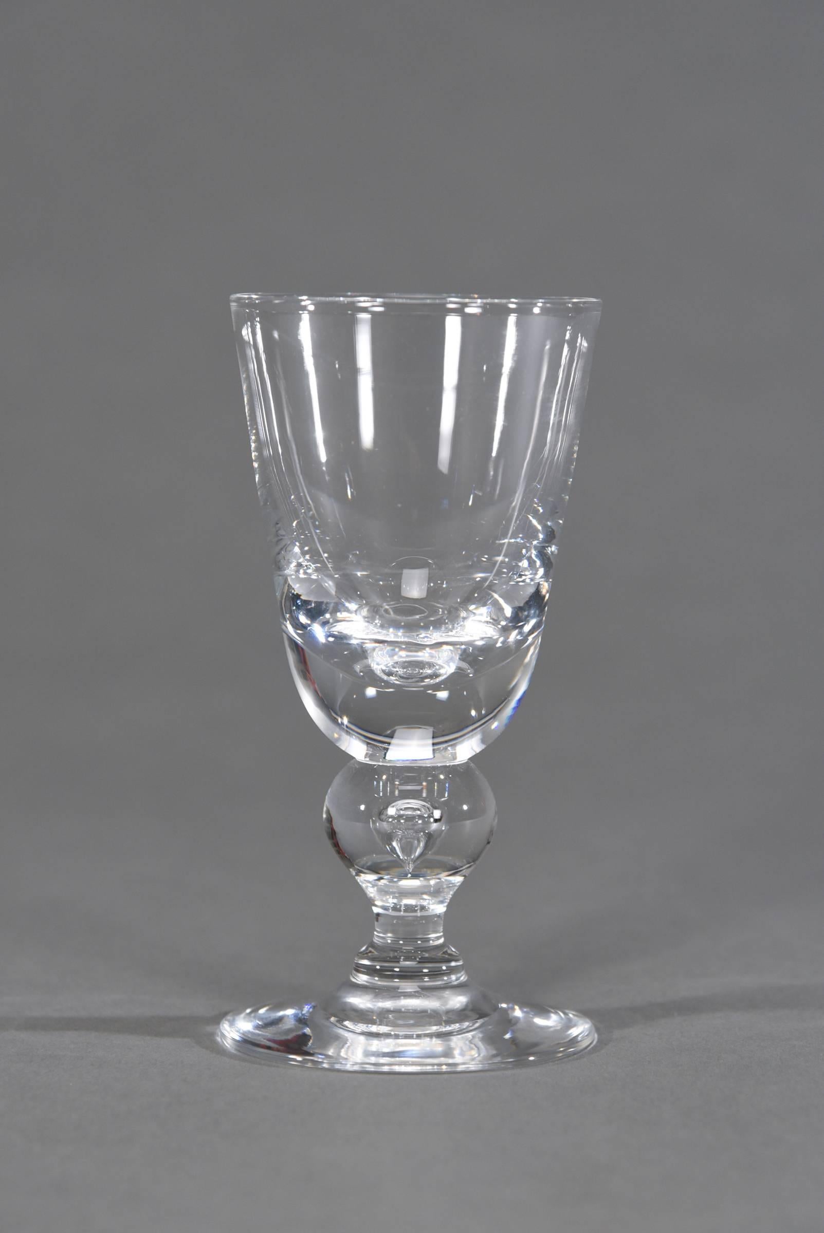 Set of 14 Steuben Baluster Crystal Water Goblets #7877 3