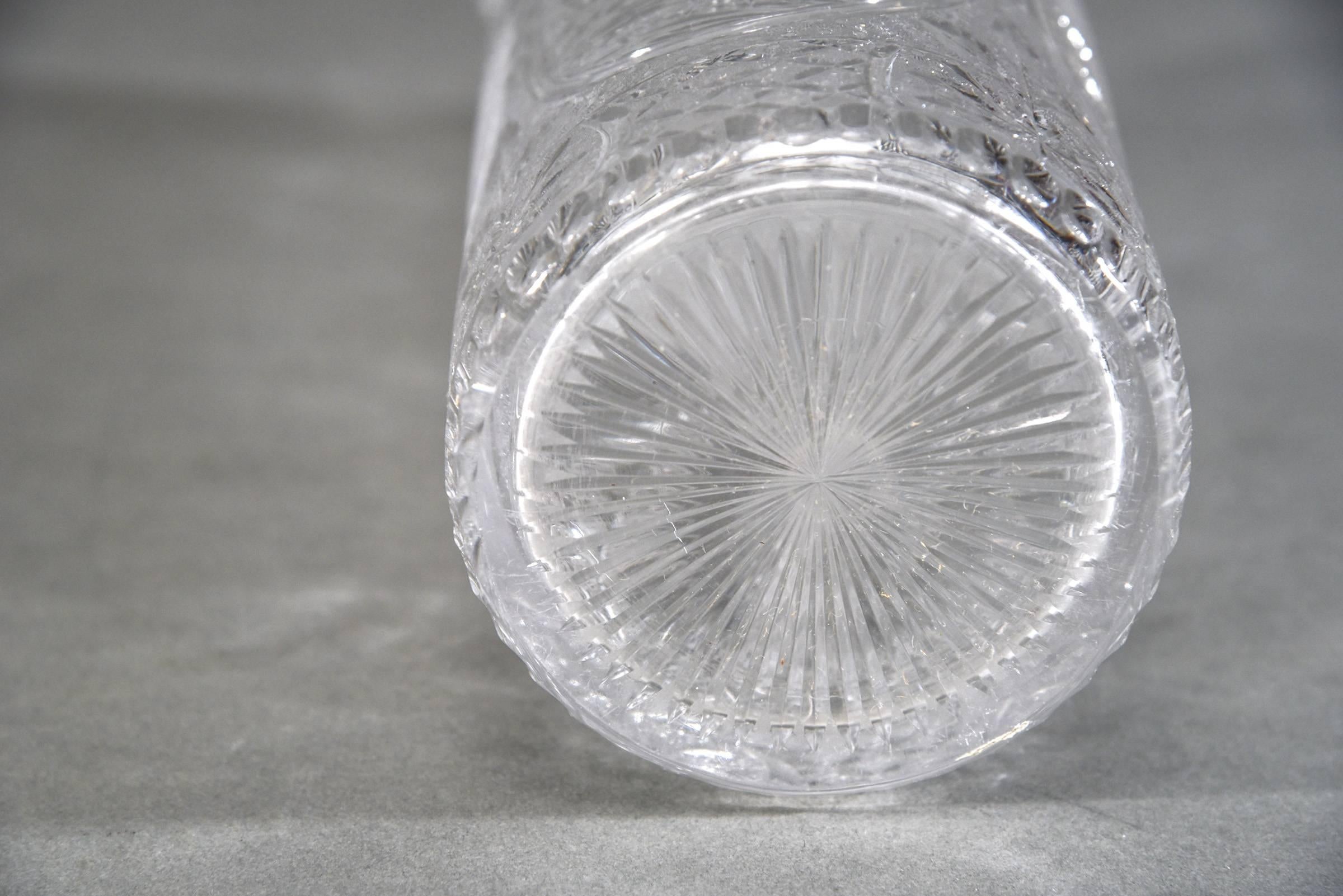 Stevens & Williams Vase aus Weidenholz mit Allover-Muster (Kristall) im Angebot
