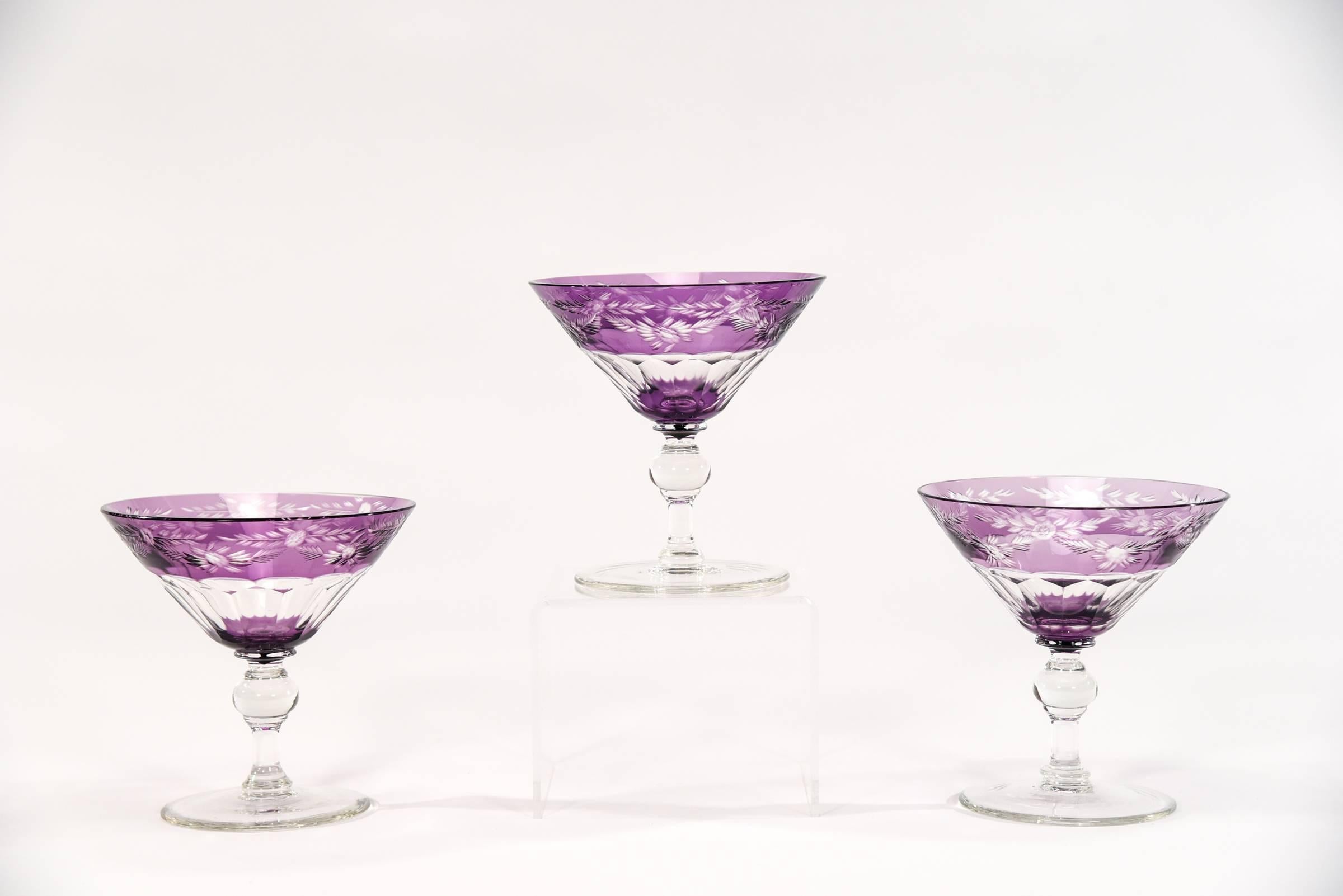 bohemia crystal martini glasses