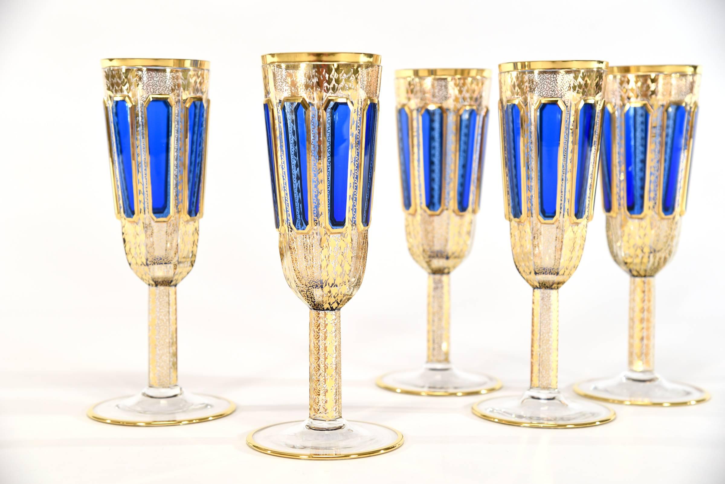 moser champagne flutes