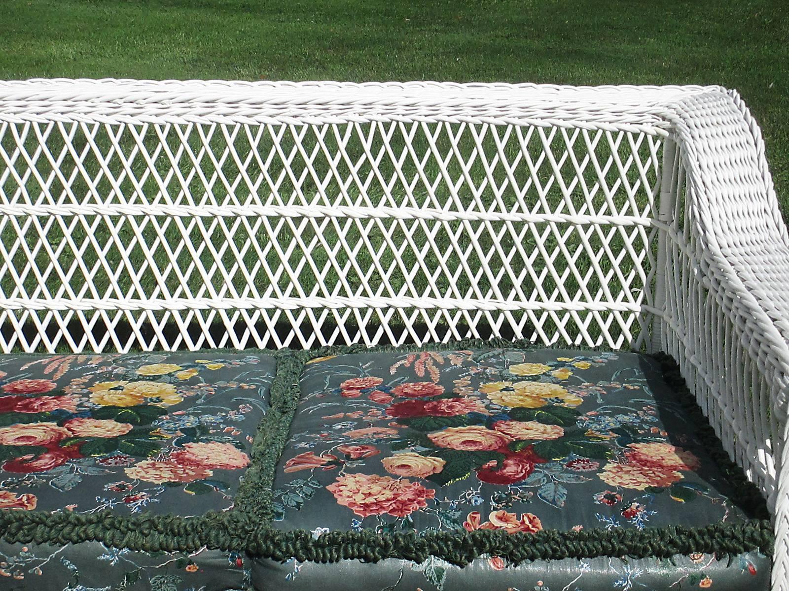 Willow Bar Harbor Wicker Sofa For Sale