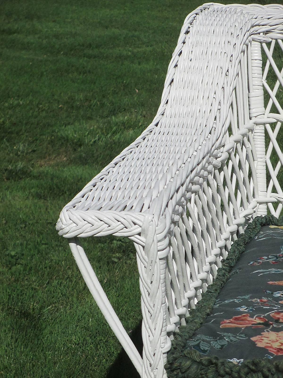 Bar Harbor Wicker Sofa For Sale 2