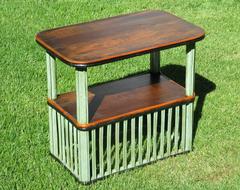 Stick Wicker End Table