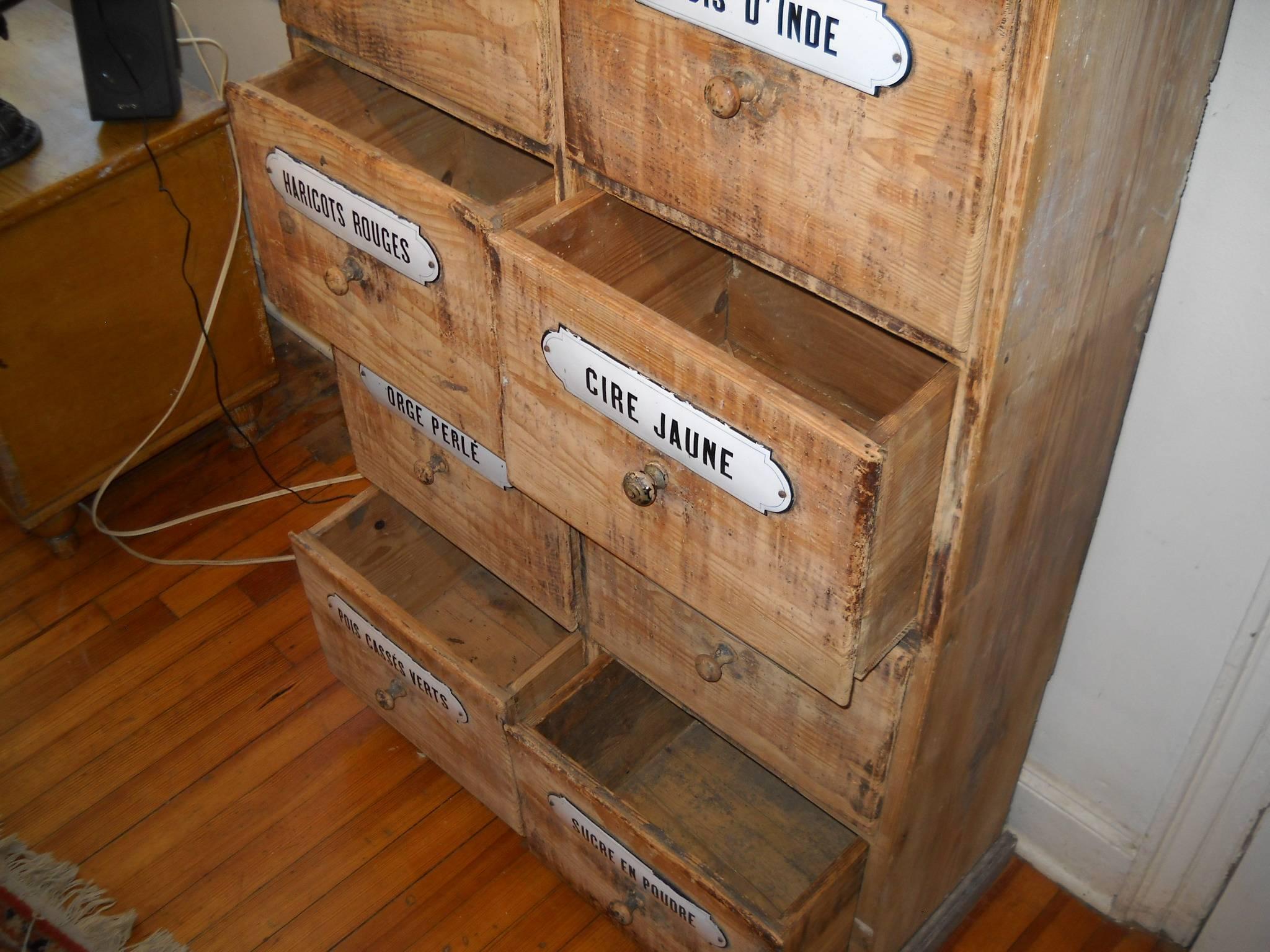 French Pine Seed Cabinet 1