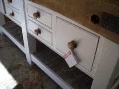 English Butcher Block off-White Multi Drawer Base