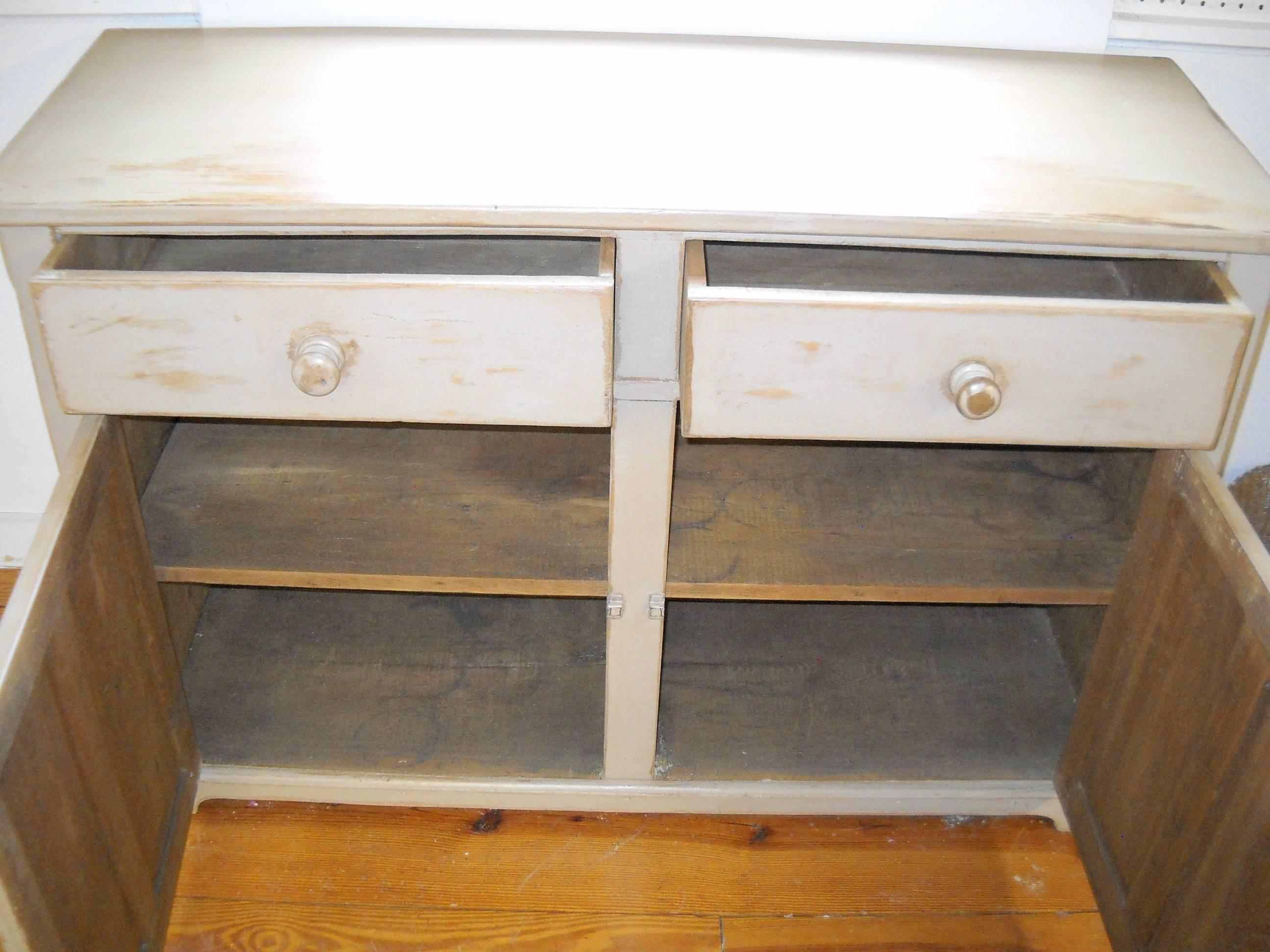 Painted Canadian Two-Door, Two-Drawer Buffet 1