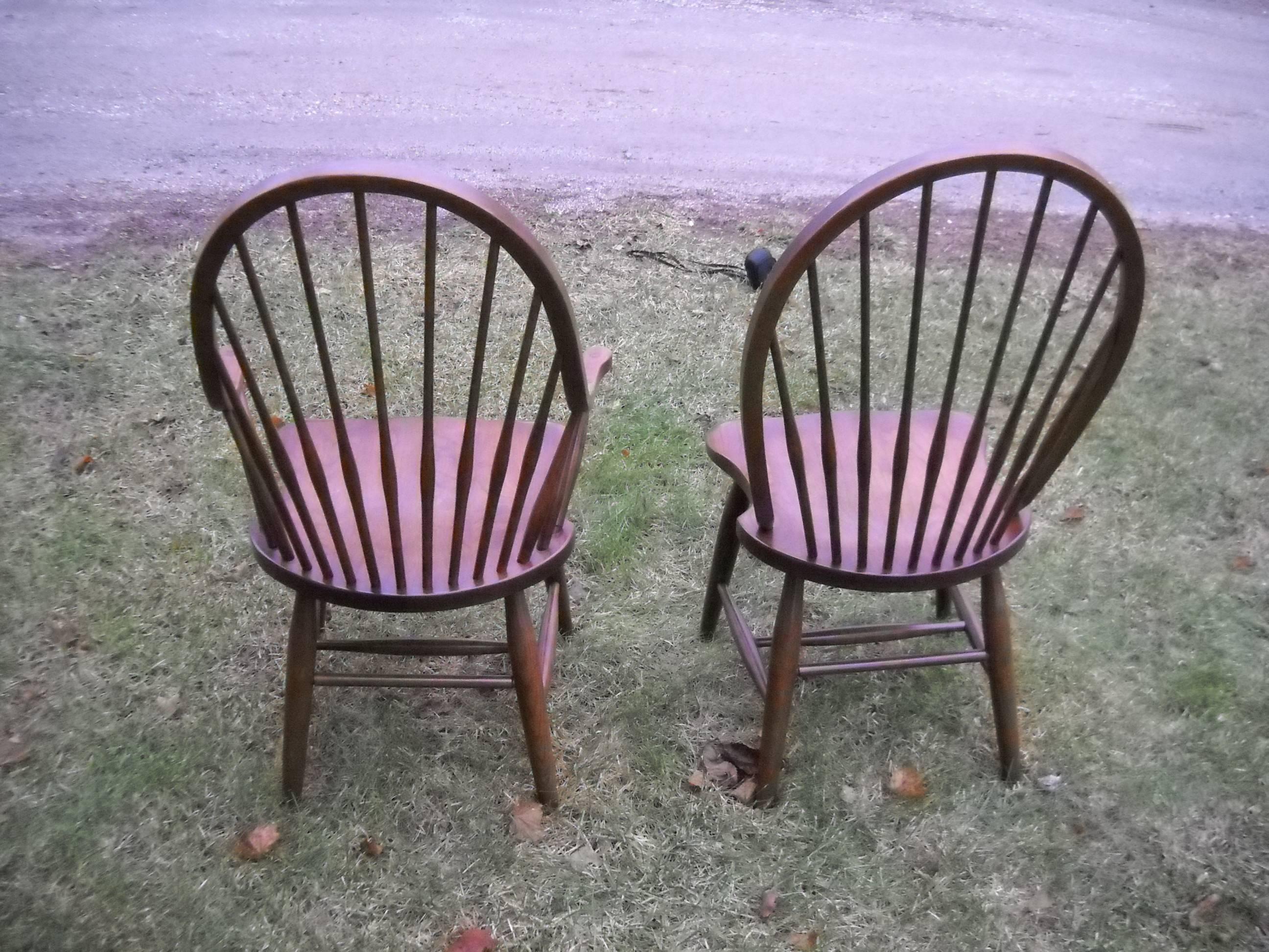 We have found a wonderful dealer in the states that hand makes reproduction Windsor chairs in stained or painted colors. These chairs are bench made from hardwood lumber harvested from responsibly managed timberland in the Northeast USA. The chairs