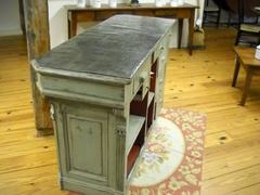 Zinc Top French Store Counter with Cash Drawer