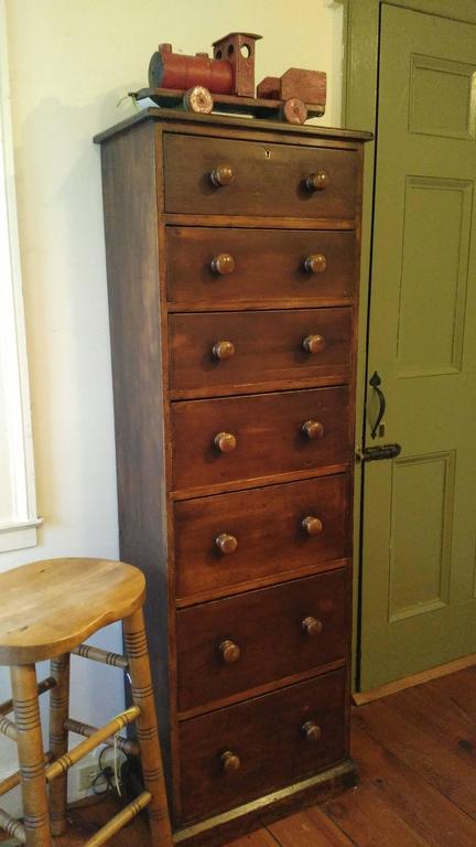 Tall Thin Chest Of Drawers 59, Tall Thin Antique Dresser