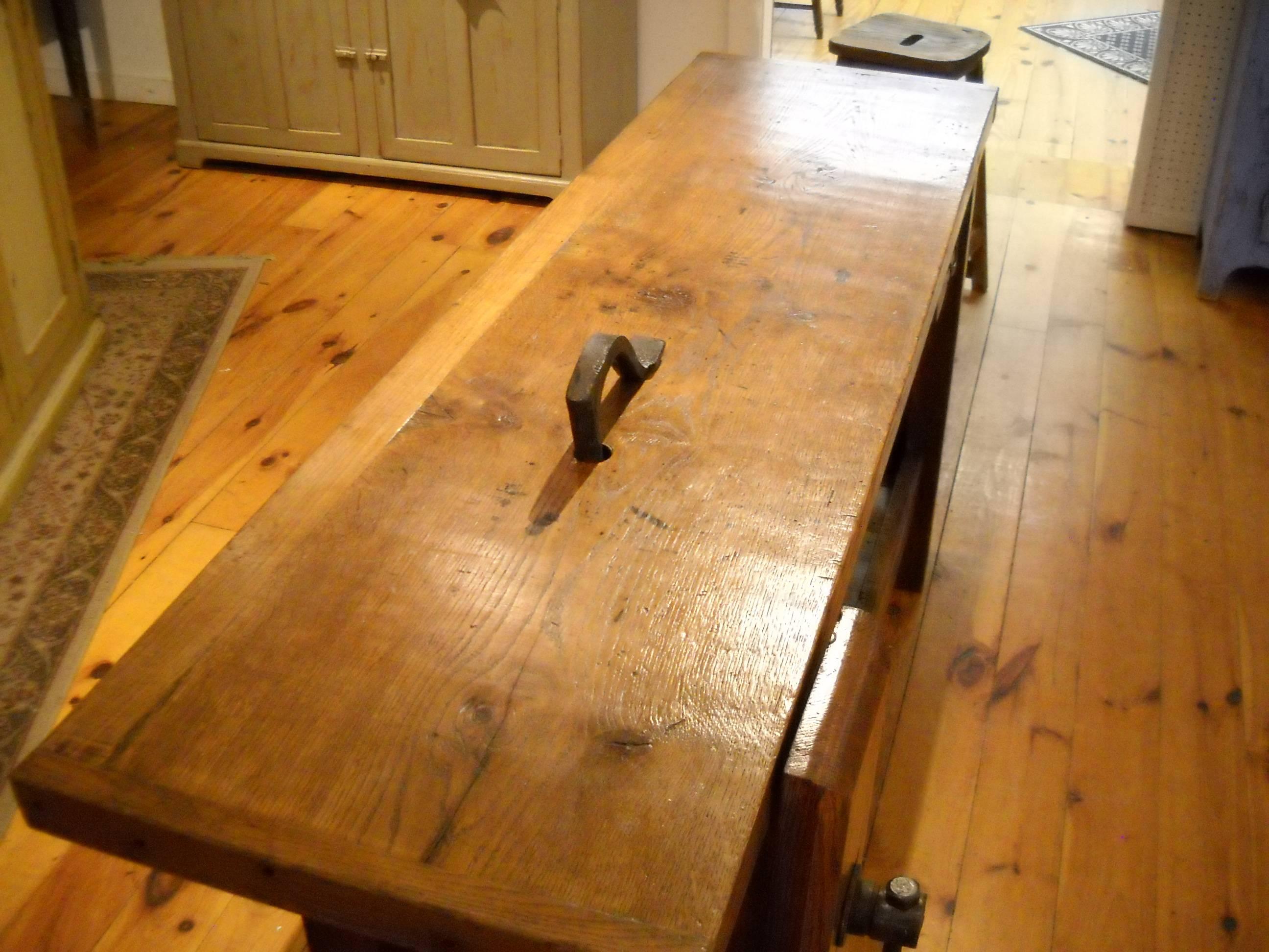 French English Cobblers Bench with Original Vice