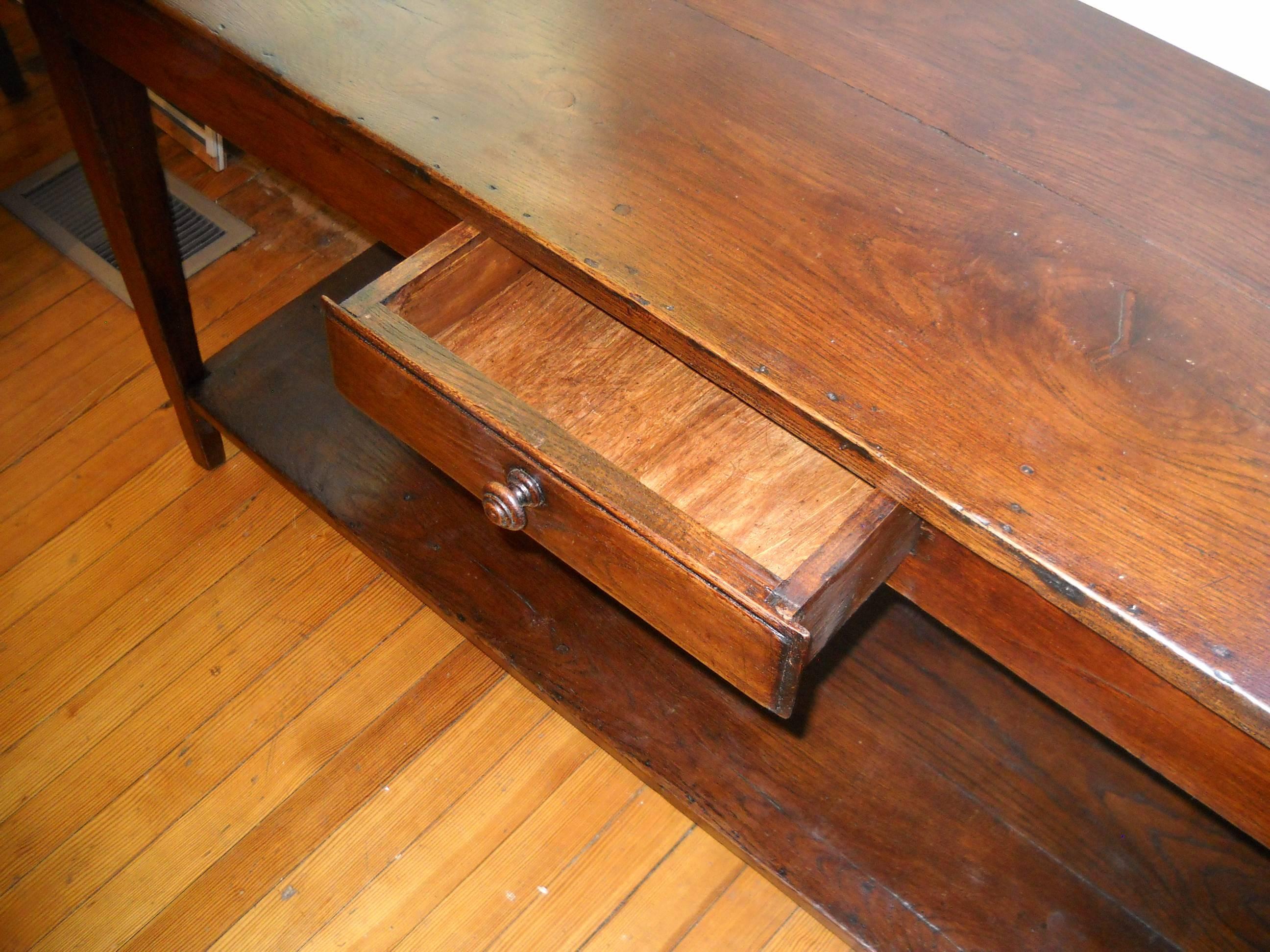 French Pot Board Shelf Serving Table In Excellent Condition In Sheffield, MA