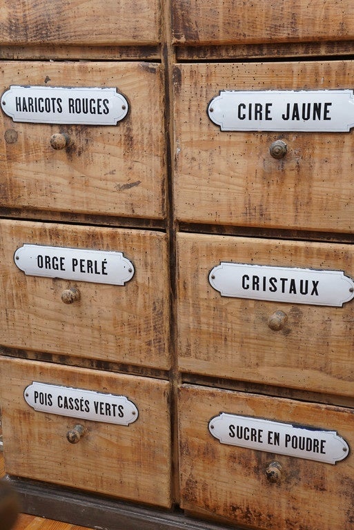 antique seed cabinet