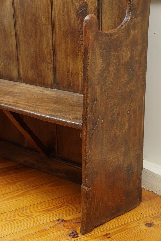 It is not often we find an 18th century piece of furniture. This settle came from a pub in northern UK and shows its age and yet still remains sturdy. What we like is its size. It is not massive and would be a great hallway or mudroom piece.