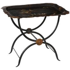 Chinoiserie Tole Tray Table 1