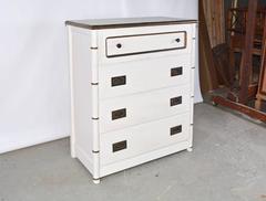 Chest of Drawers with Faux Bamboo Detailing