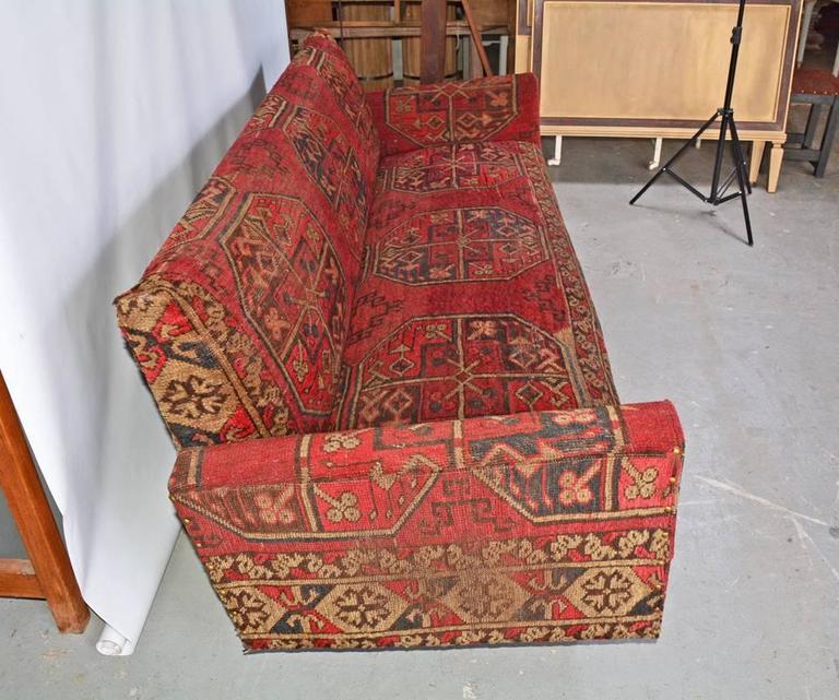 Kilim Covered MidCentury Modern Florence Knoll Sofa For Sale at 1stdibs