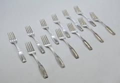 12 Vintage Hotel Silver Plate Dinner Forks by Oneida