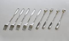 Nine Vintage Hotel Silver Plate Seafood Forks by Oneida