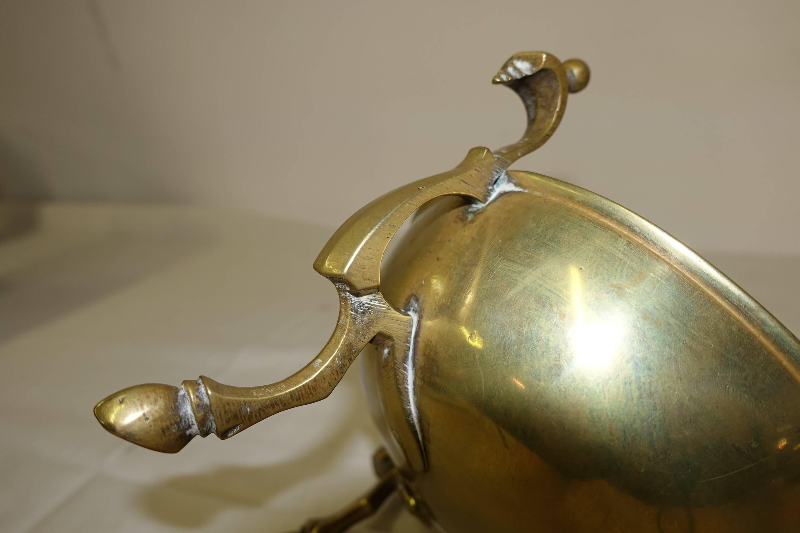Empire Tripod Cachepot Brass Bowl For Sale