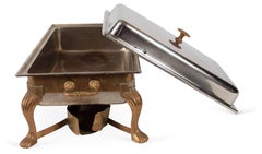Food Warmer with Brass Stand, Two Available