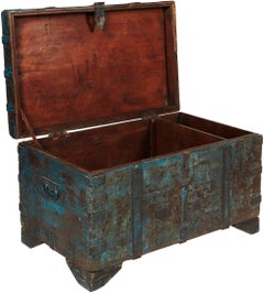 Antique Indian Blanket Chest Coffee Table
