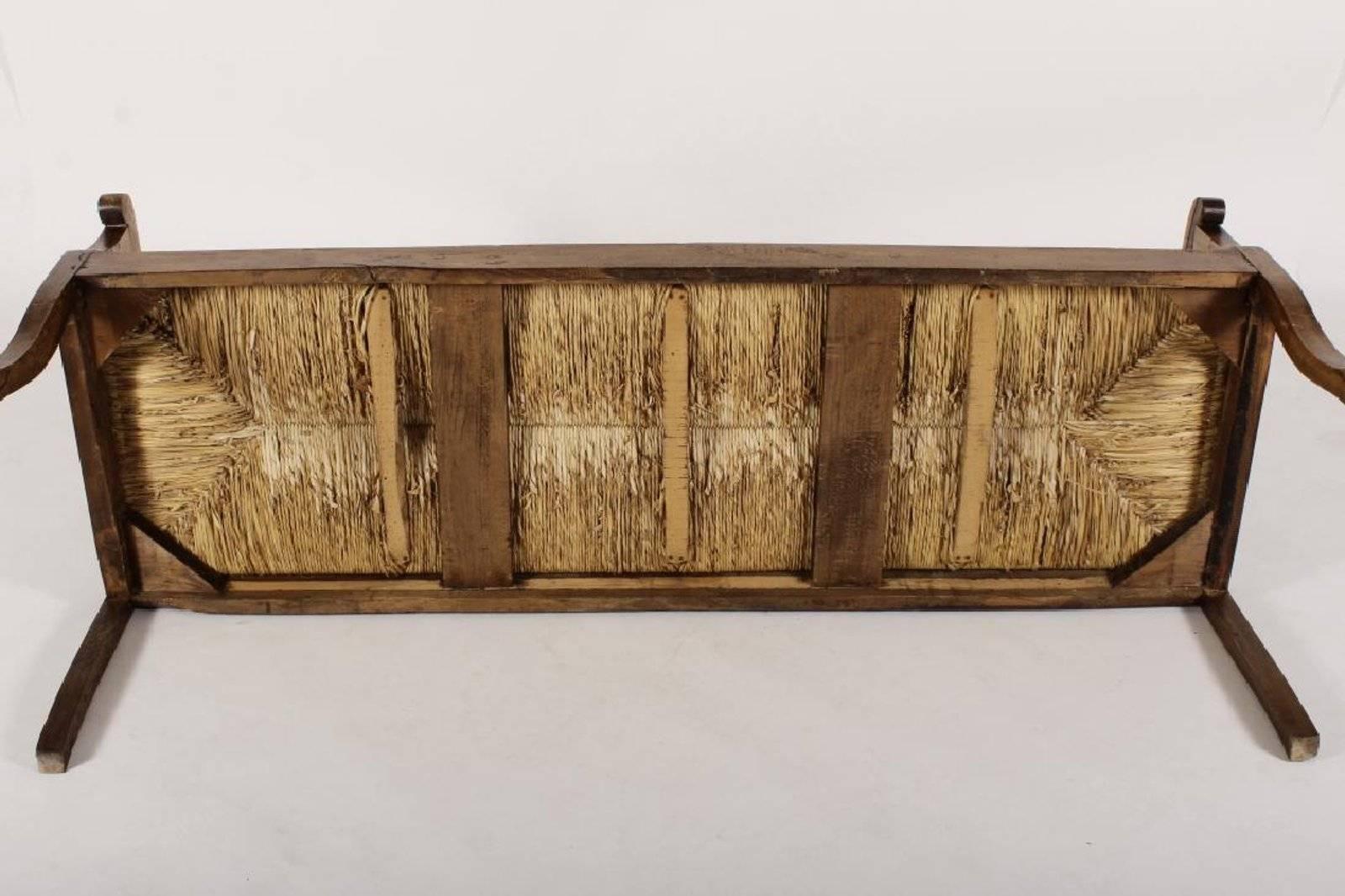 Wood Anglo Indian Style Hall Bench