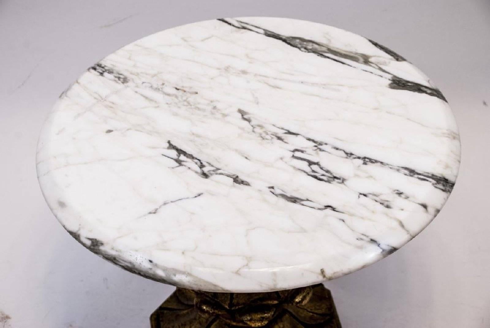 vintage marble side table