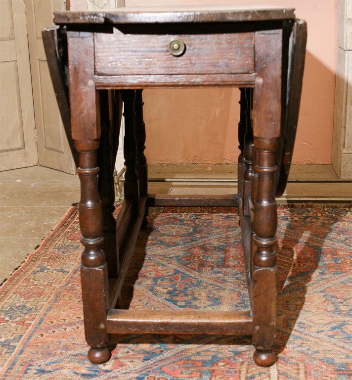 Hand-Crafted English Gate Leg or Drop-Leaf Table