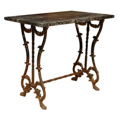 Vintage French Baroque Style Bistro Side Table