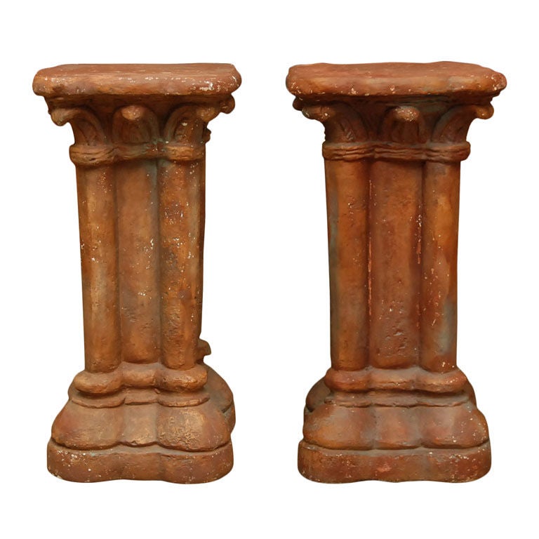 Pair of Italian Renaissance Style Pedestals For Sale