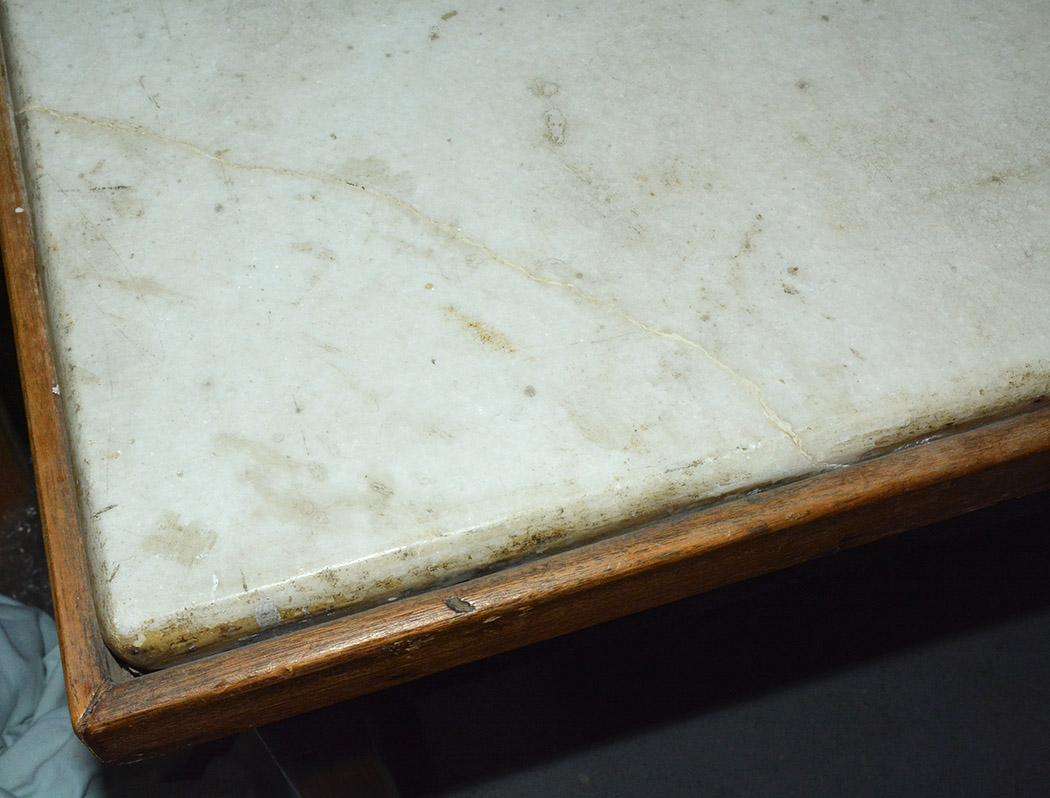 French Marble-Top Baker's Work Table 9