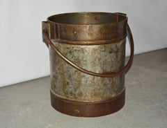 Antique Industrial Metal Bucket Table Base