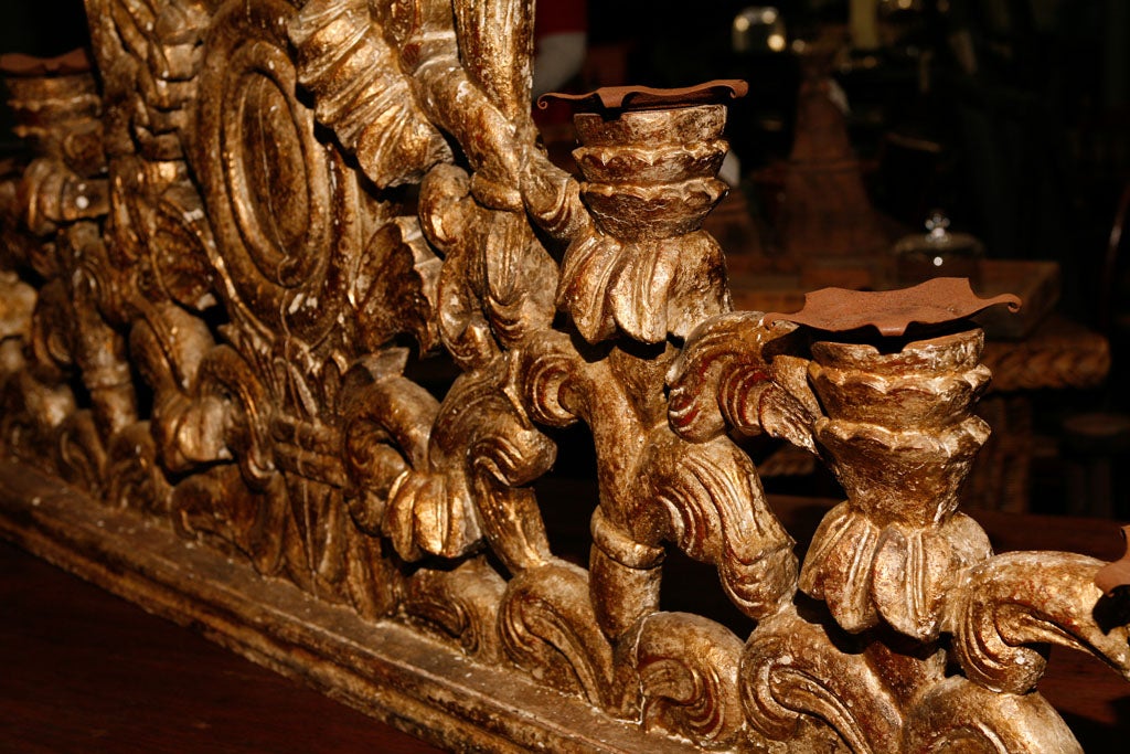 Rococo Large-Scale Antique Venetian Alter Sculpture or Pediment