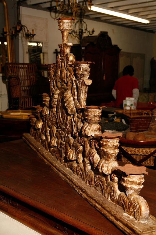 Hand-Carved Large-Scale Antique Venetian Alter Sculpture or Pediment