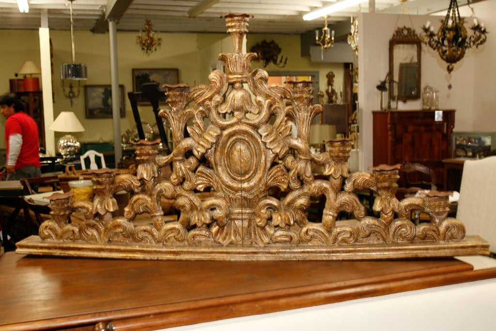 19th Century Large-Scale Antique Venetian Alter Sculpture or Pediment