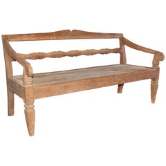 Antique Asian Teak Wood Daybed Bench 