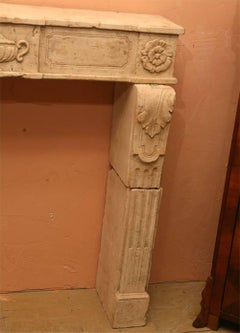 18th Century French Limestone Fire Surround