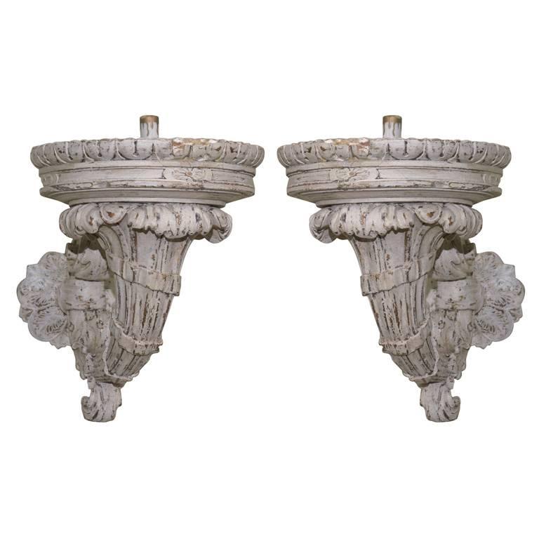 Pair of Classical Revival Wall Sconces For Sale