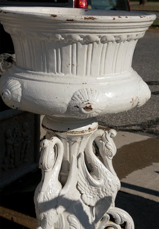 Cast Pair of Victorian Kreamer of Ohio Garden Urns