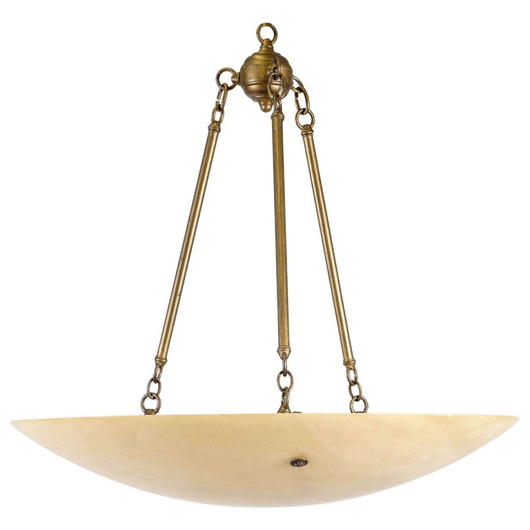 Large Neoclical Alabaster Lighting Fixture Large Neoclical Alabaster Lighting Fixture