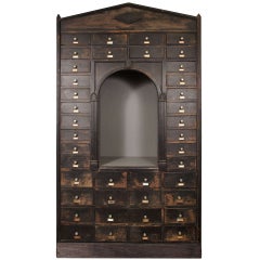 Vintage Neoclassical Display Storage Cabinet