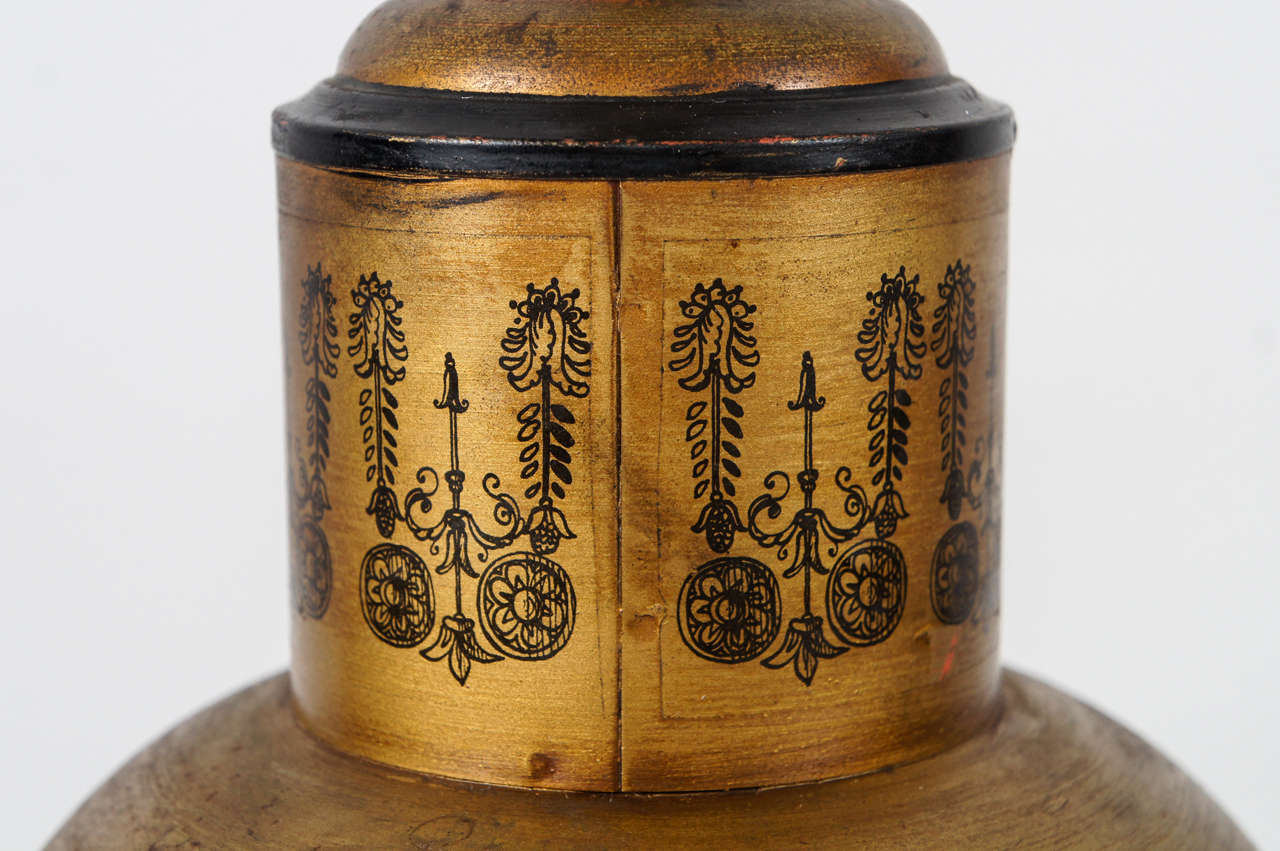 Métal Lampe boîte à thé en tôle de style chinoiseries en vente