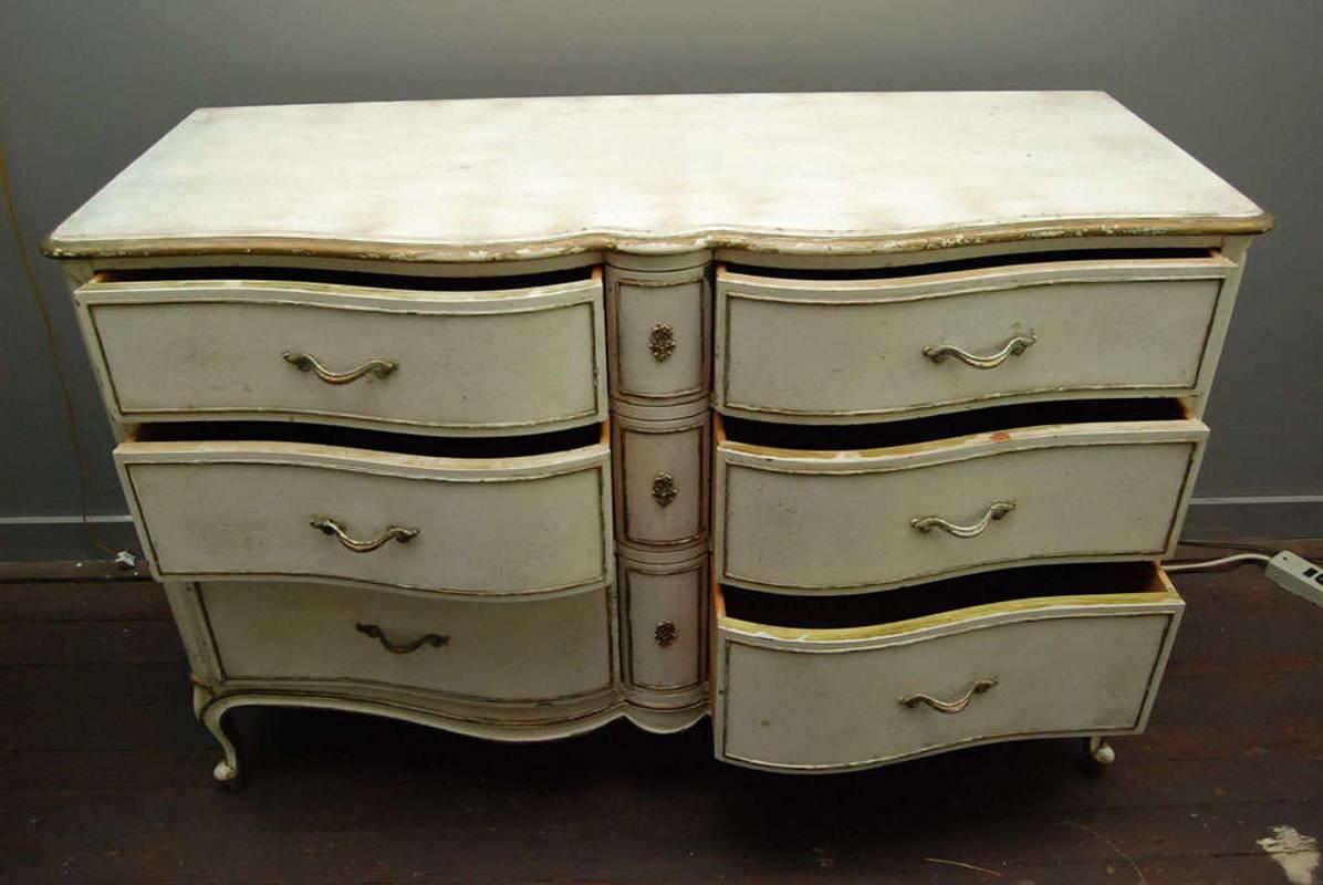 Louis XV Provincial Style Painted Dresser In Good Condition In Sheffield, MA