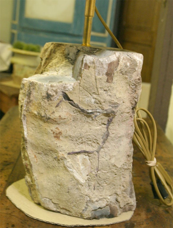Petrified Wood Lamp In Excellent Condition For Sale In Sheffield, MA