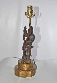Vintage Chinese Figure Lamp Yes We Have It, on Your Desk
